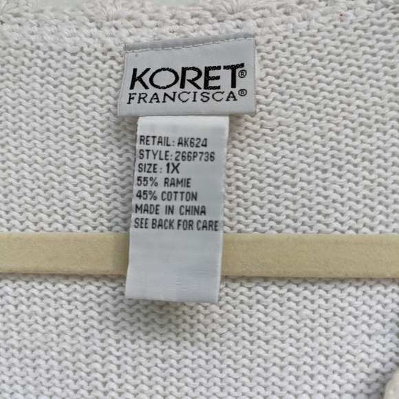 VINTAGE crochet floral grandma knit cardigan - Picture 3 of 9